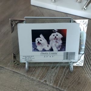 *3 for $10*Silver and clear frame w stand